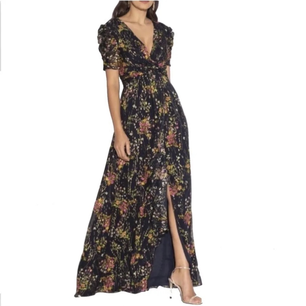 Shoshanna Midnight Concetta Floral Maxi- Size 8